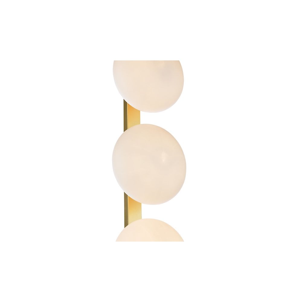 TAU4935 Tauri 3 Light Floor Lamp Matt Gold and Opal Glass