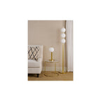 TAU4935 Tauri 3 Light Floor Lamp Matt Gold and Opal Glass