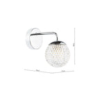 TEV0750 Teva Bathroom Wall Light Polished Chrome and Faceted Acrylic IP44