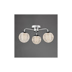 TEV5350 Teva Bathroom 3 Light Semi-Flush Polished Chrome and Faceted Acrylic IP44
