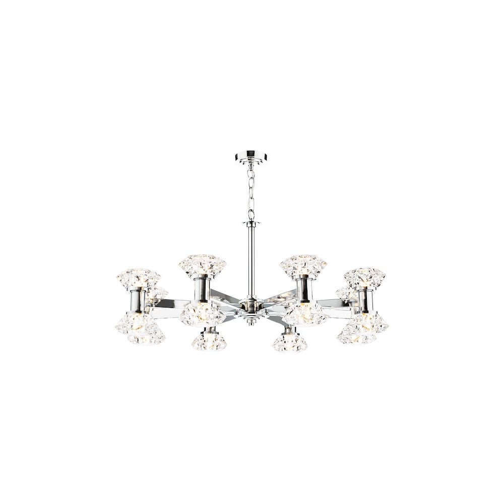 TIA1650 Tiana 16 Light Armed Pendant Polished Chrome