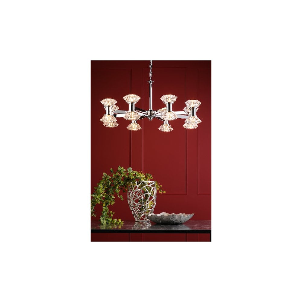 TIA1650 Tiana 16 Light Armed Pendant Polished Chrome