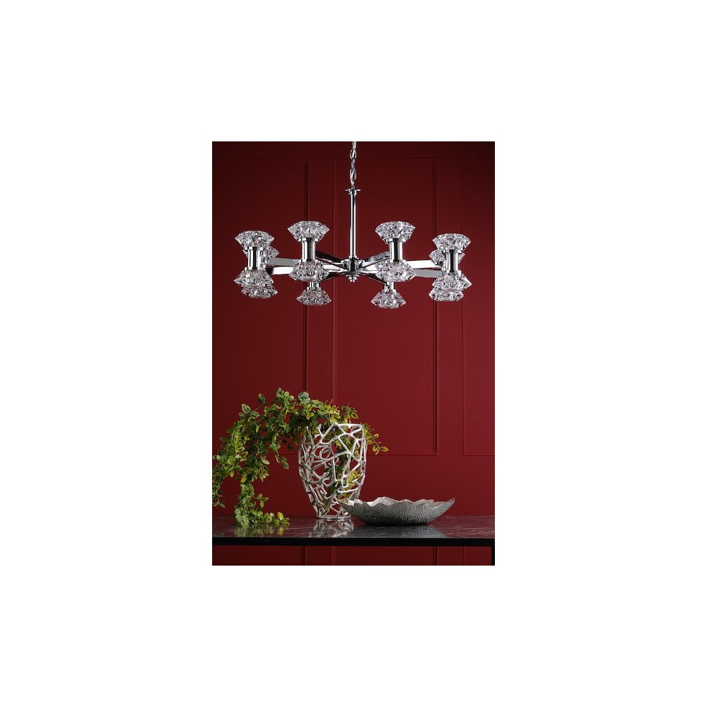 TIA1650 Tiana 16 Light Armed Pendant Polished Chrome