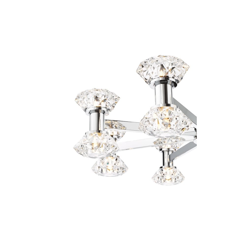 TIA1650 Tiana 16 Light Armed Pendant Polished Chrome