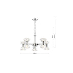 TIA2350 Tiana 10 Light Armed Pendant Polished Chrome