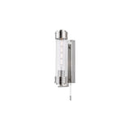 TOM0738 Tommaso Bathroom Wall Light Polished Nickel and Ribbed Glass IP44