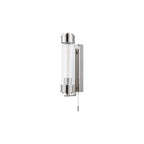 TOM0738 Tommaso Bathroom Wall Light Polished Nickel and Ribbed Glass IP44