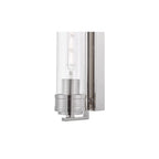 TOM0738 Tommaso Bathroom Wall Light Polished Nickel and Ribbed Glass IP44