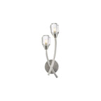 ZON0938 Zonda 2 Light Wall Light Brushed Nickel and Crystal