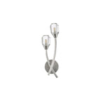 ZON0938 Zonda 2 Light Wall Light Brushed Nickel and Crystal