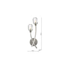 ZON0938 Zonda 2 Light Wall Light Brushed Nickel and Crystal