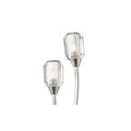 ZON0938 Zonda 2 Light Wall Light Brushed Nickel and Crystal
