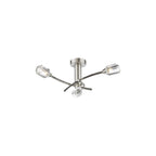 ZON5338 Zonda 3 Light Semi-Flush Brushed Nickel and Crystal