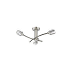 ZON5338 Zonda 3 Light Semi-Flush Brushed Nickel and Crystal