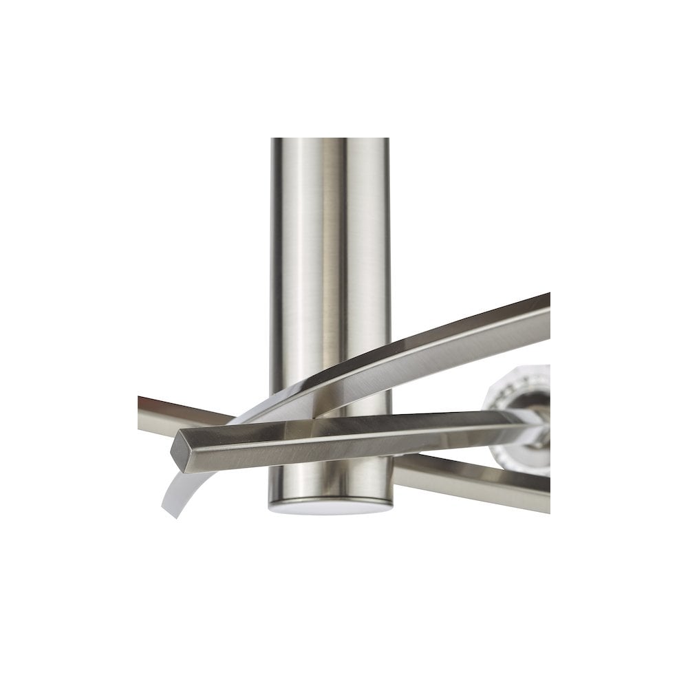 ZON5338 Zonda 3 Light Semi-Flush Brushed Nickel and Crystal