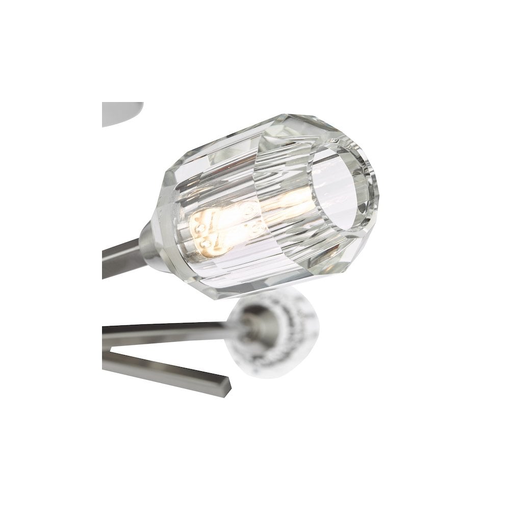 ZON5338 Zonda 3 Light Semi-Flush Brushed Nickel and Crystal