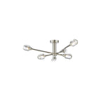 ZON6438 Zonda 6 Light Semi-Flush Brushed Nickel and Crystal
