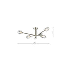 ZON6438 Zonda 6 Light Semi-Flush Brushed Nickel and Crystal