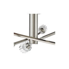 ZON6438 Zonda 6 Light Semi-Flush Brushed Nickel and Crystal