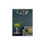 ZON6438 Zonda 6 Light Semi-Flush Brushed Nickel and Crystal
