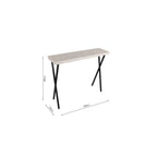 001DAT003 Data Console Table Light Grey Marble Effect