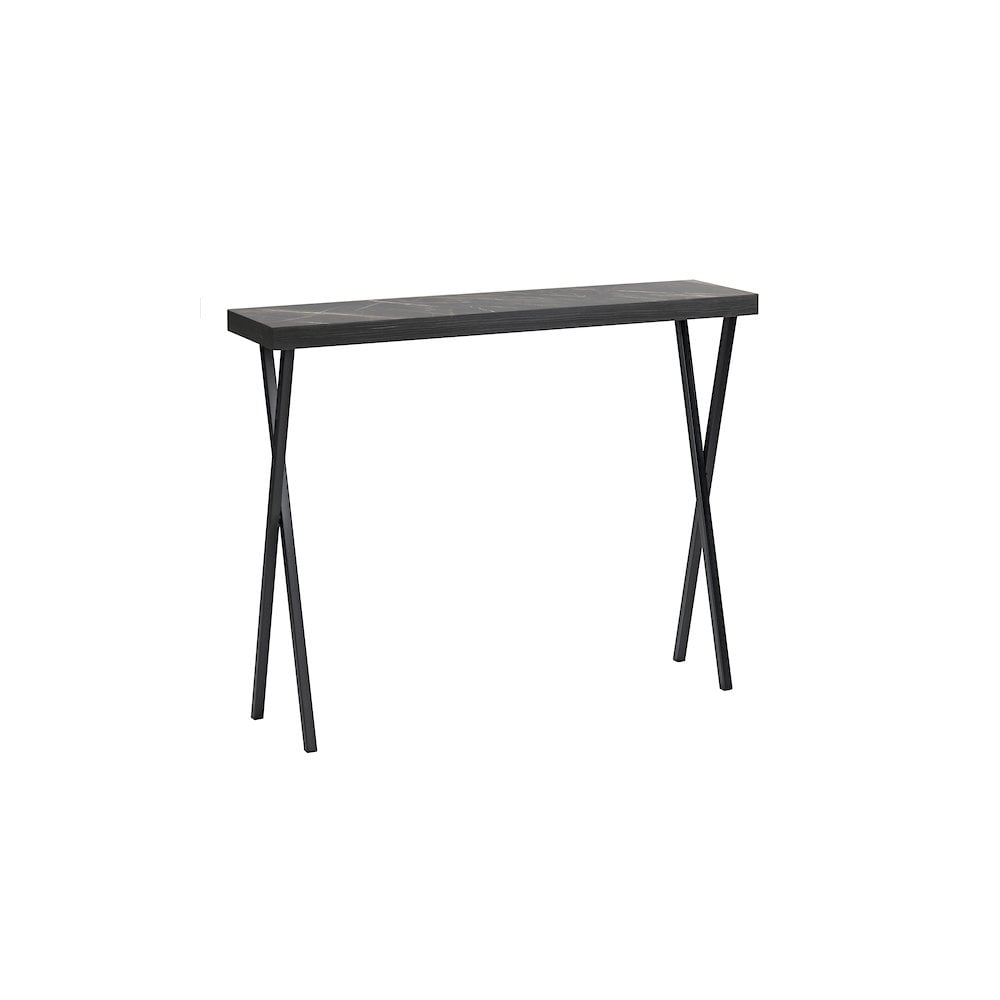 001DAT004 Data Console Table Dark Marble Effect