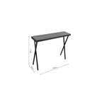 001DAT004 Data Console Table Dark Marble Effect