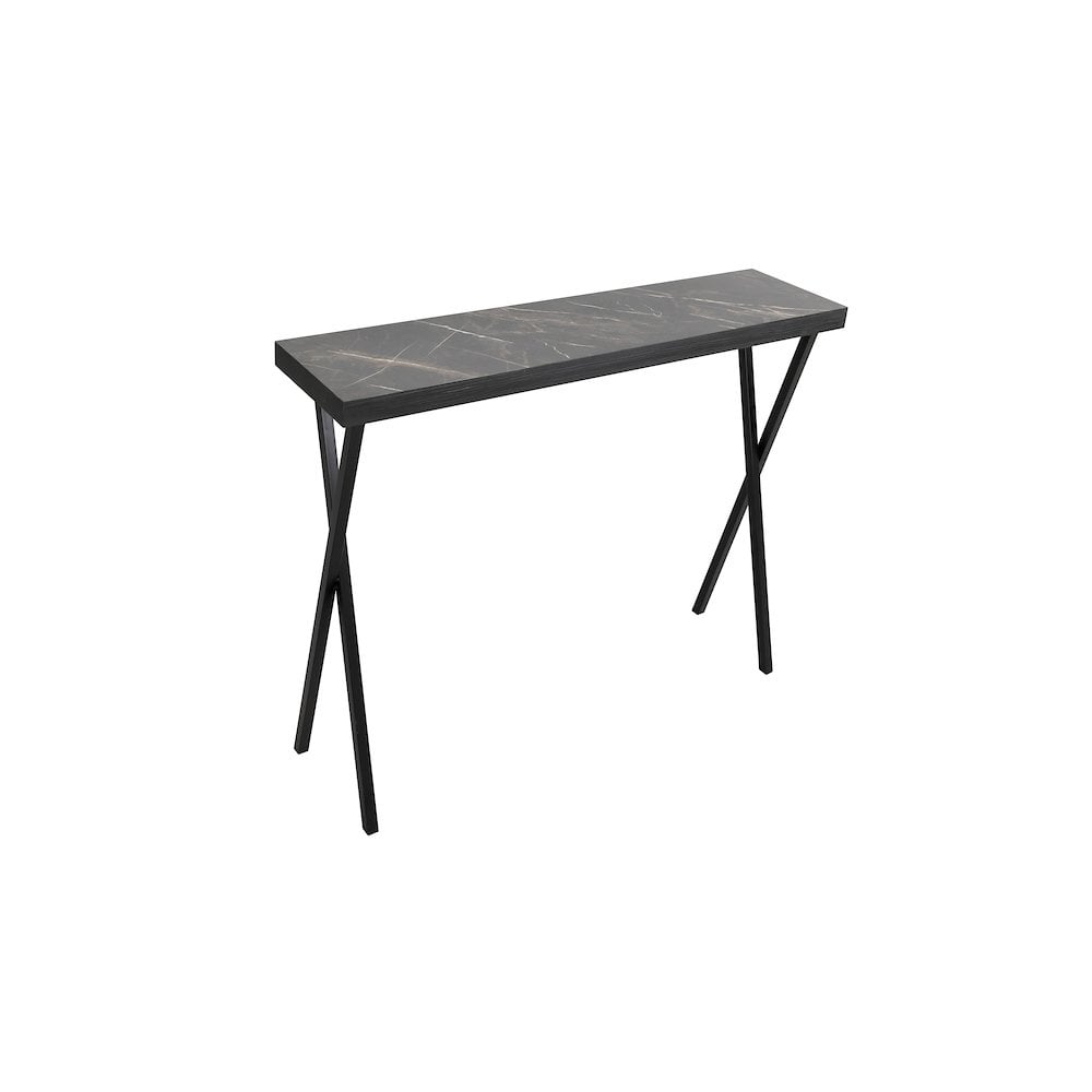 001DAT004 Data Console Table Dark Marble Effect