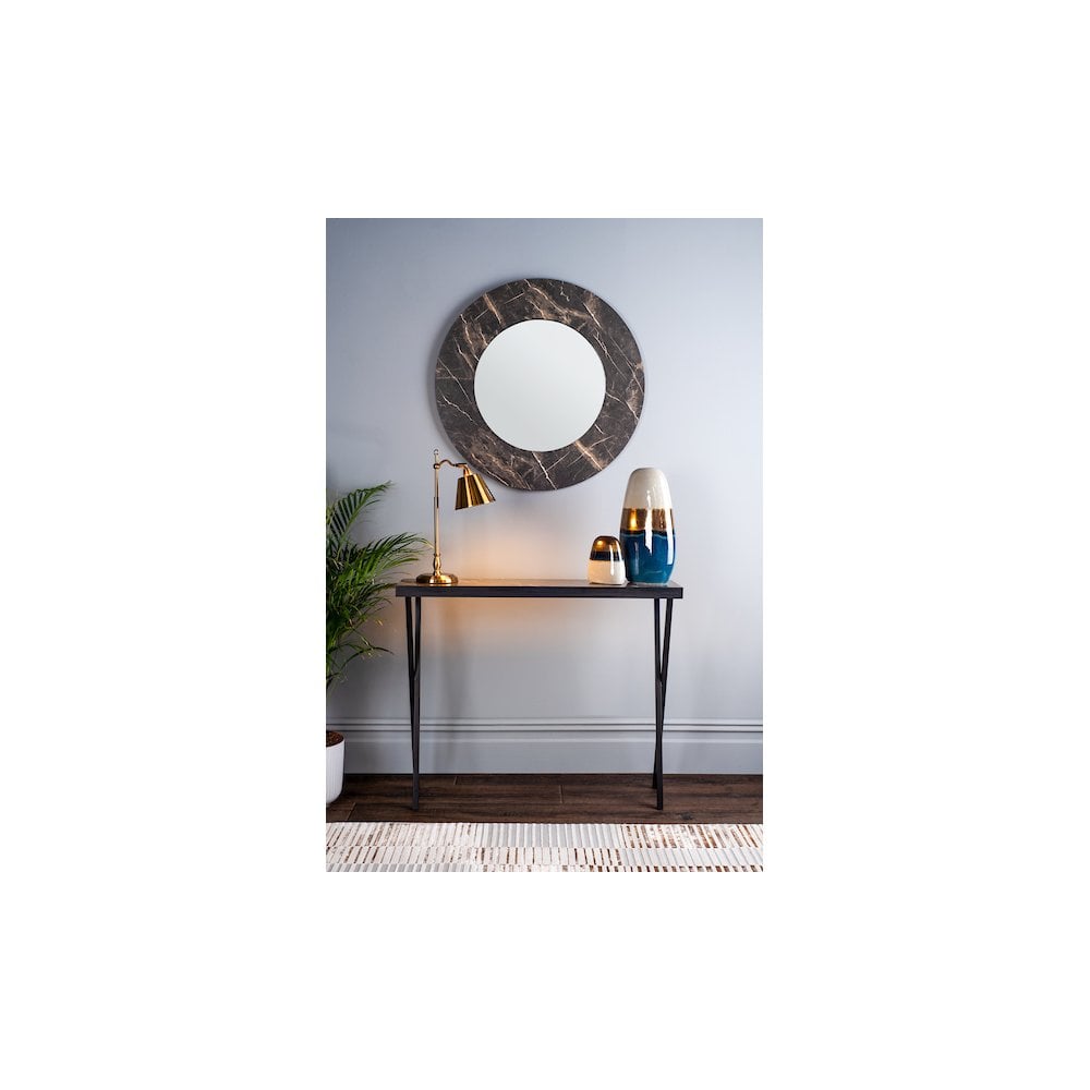 001DAT004 Data Console Table Dark Marble Effect