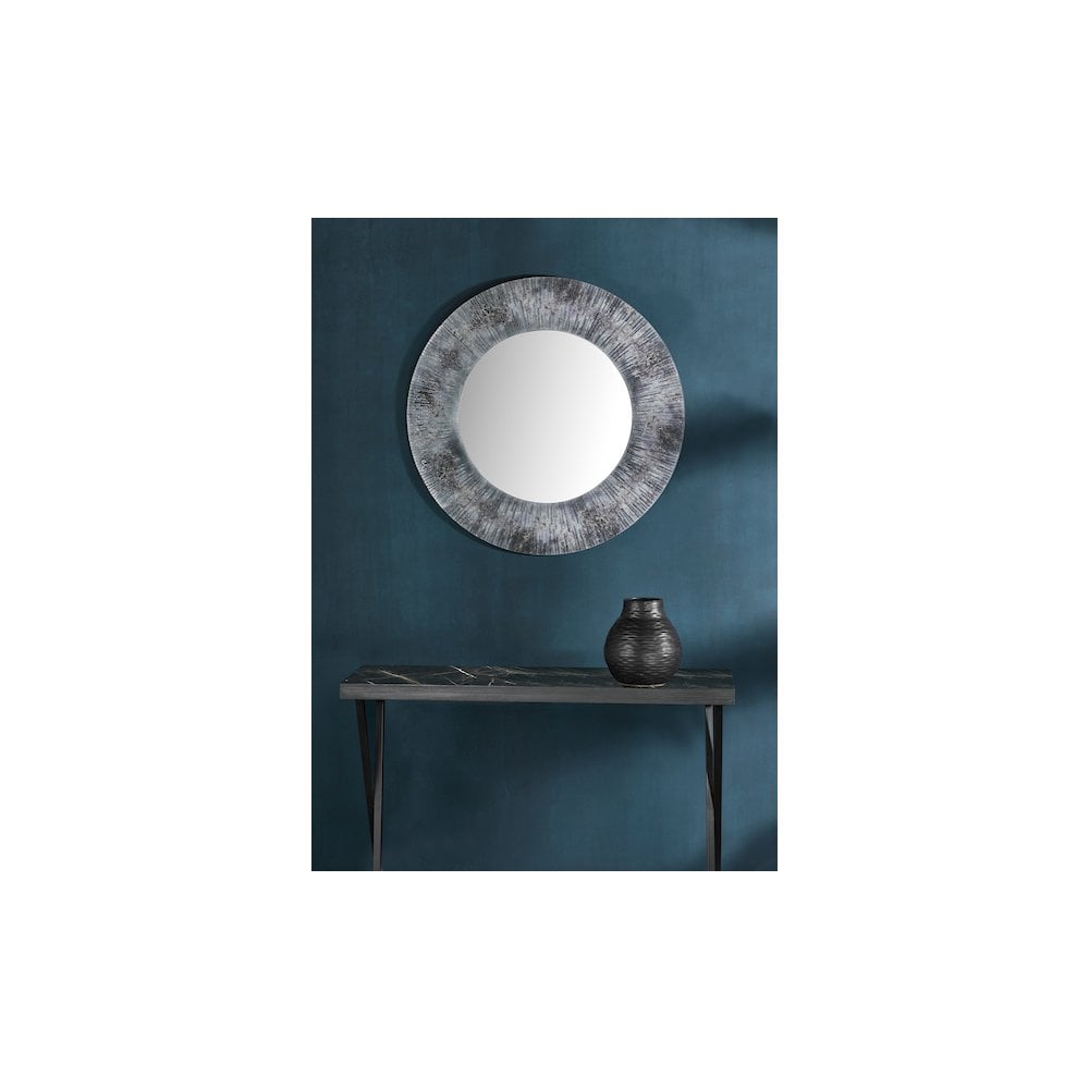 001DAT004 Data Console Table Dark Marble Effect