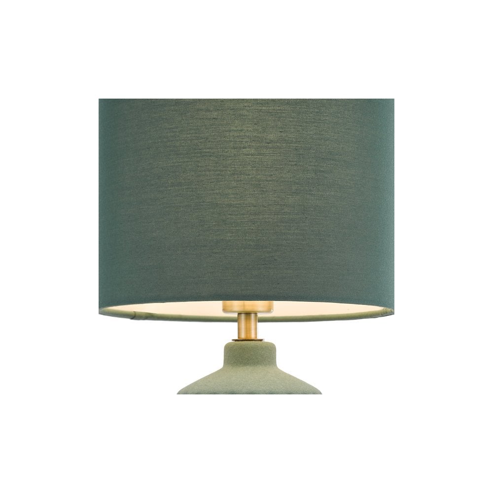 CHL4124 Chloris Small Table Lamp Green With Shade