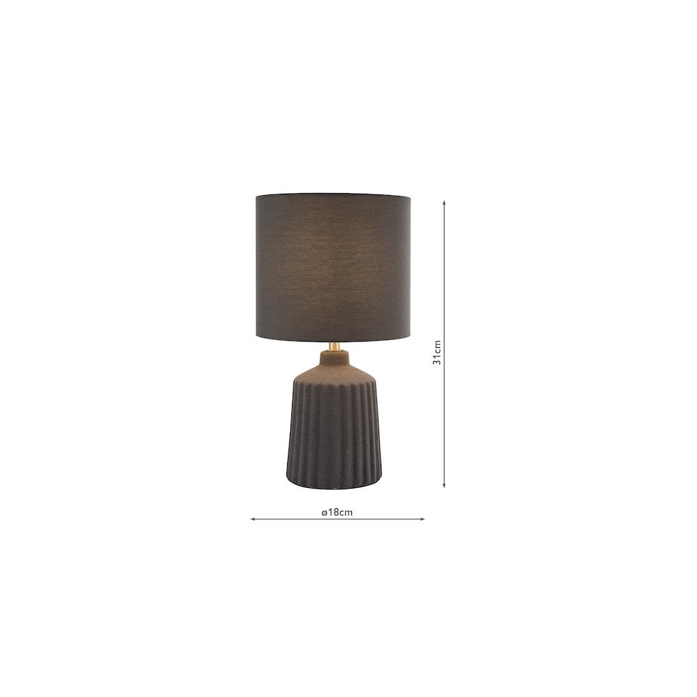 CHL4139 Chloris Small Table Lamp Grey With Shade