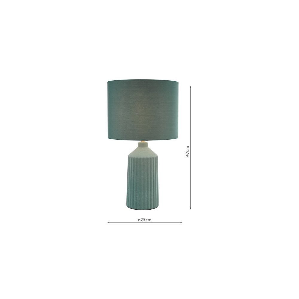 CHL4324 Chloris Large Table Lamp Green With Shade
