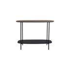 001ETO001 Etoile Console Table Mocha Veneer and Matt Black