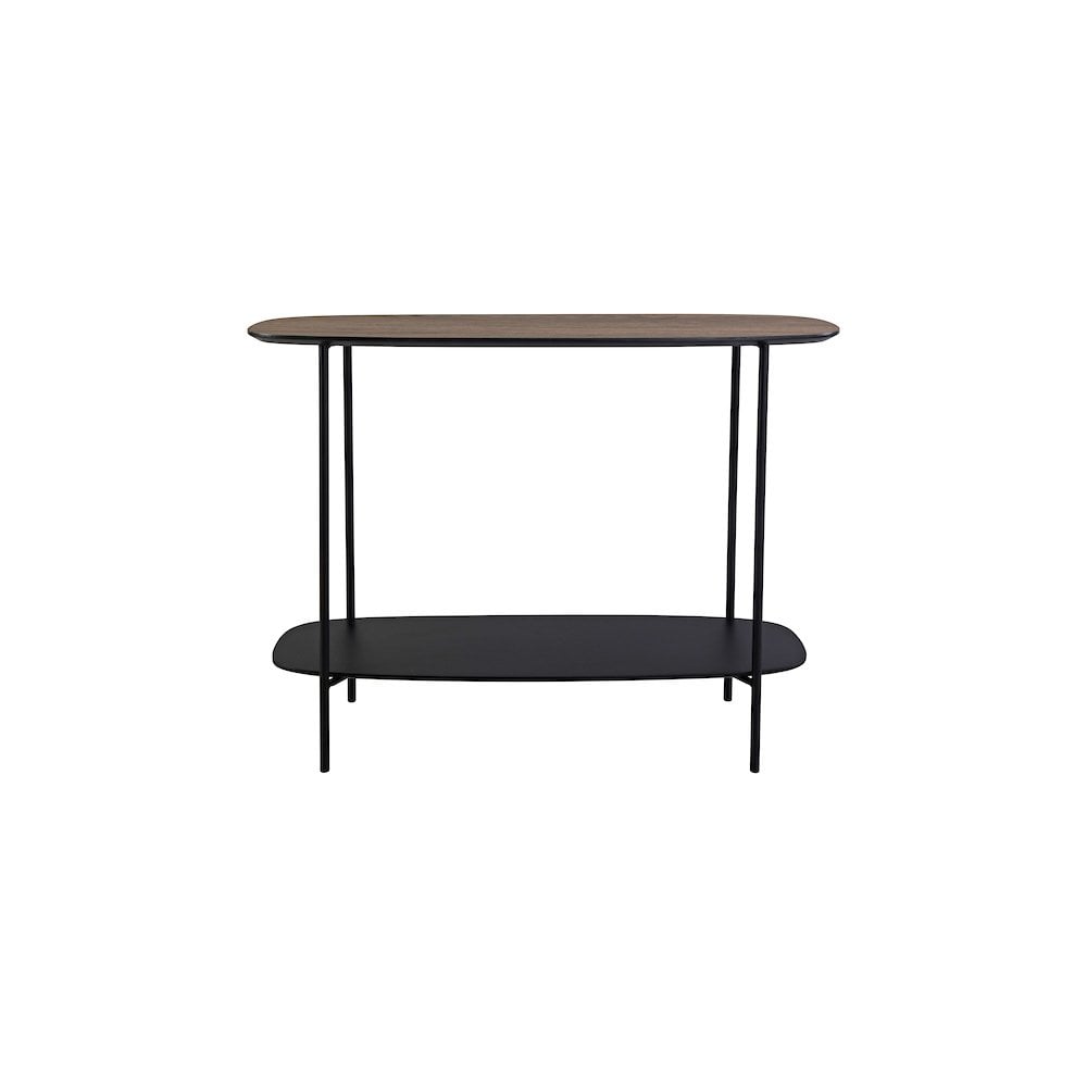 001ETO001 Etoile Console Table Mocha Veneer and Matt Black