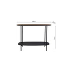 001ETO001 Etoile Console Table Mocha Veneer and Matt Black