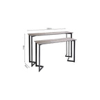 001LUL002 Lulani Nested Console Table Brown Stone