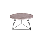 001MIG001 Miguel Coffee Table Brown Stone Veneer and Matt Black