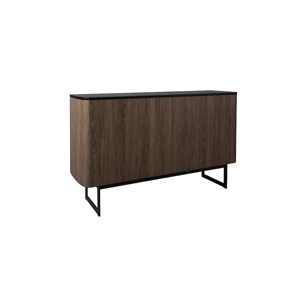 001MYR001 Myron Cabinet Mocha Veneer and Matt Black