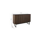001MYR001 Myron Cabinet Mocha Veneer and Matt Black