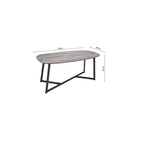 001PAV001 Pavlos Coffee Table Brown Stone Veneer and Matt Black