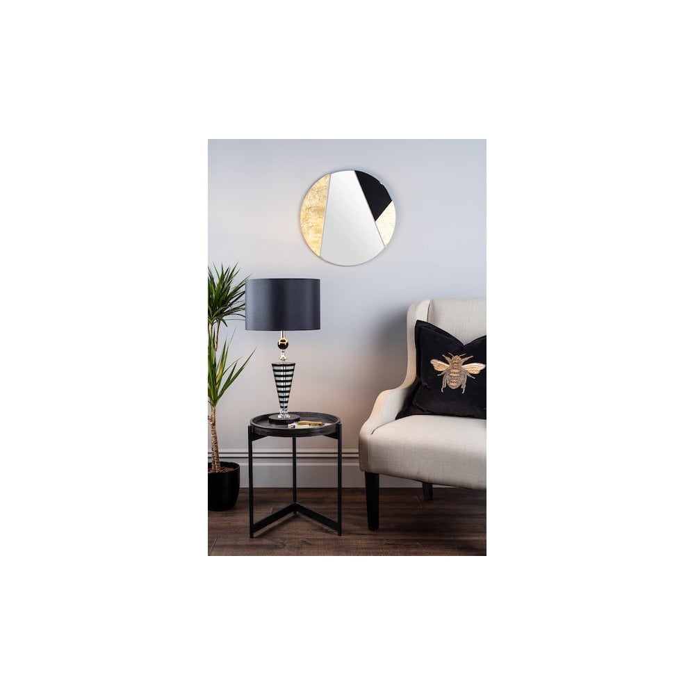 001TOM001 Tomal Round Table Dark Oak Style Effect