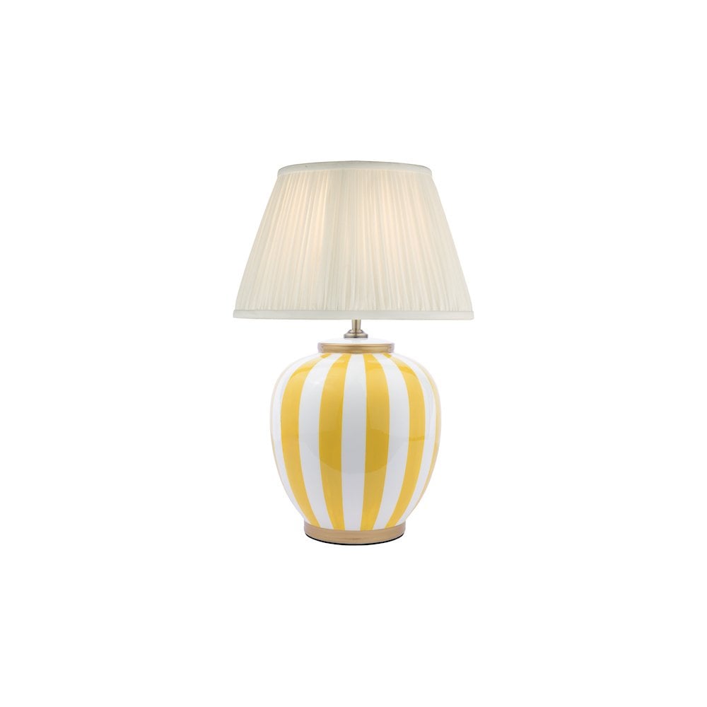 CIR4226-ULY1415 Circus Table Lamp Yellow and White With Shade