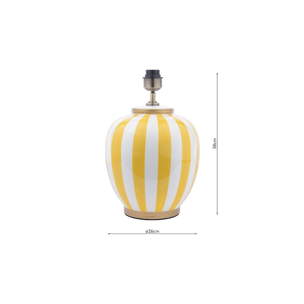 CIR4226-ULY1415 Circus Table Lamp Yellow and White With Shade