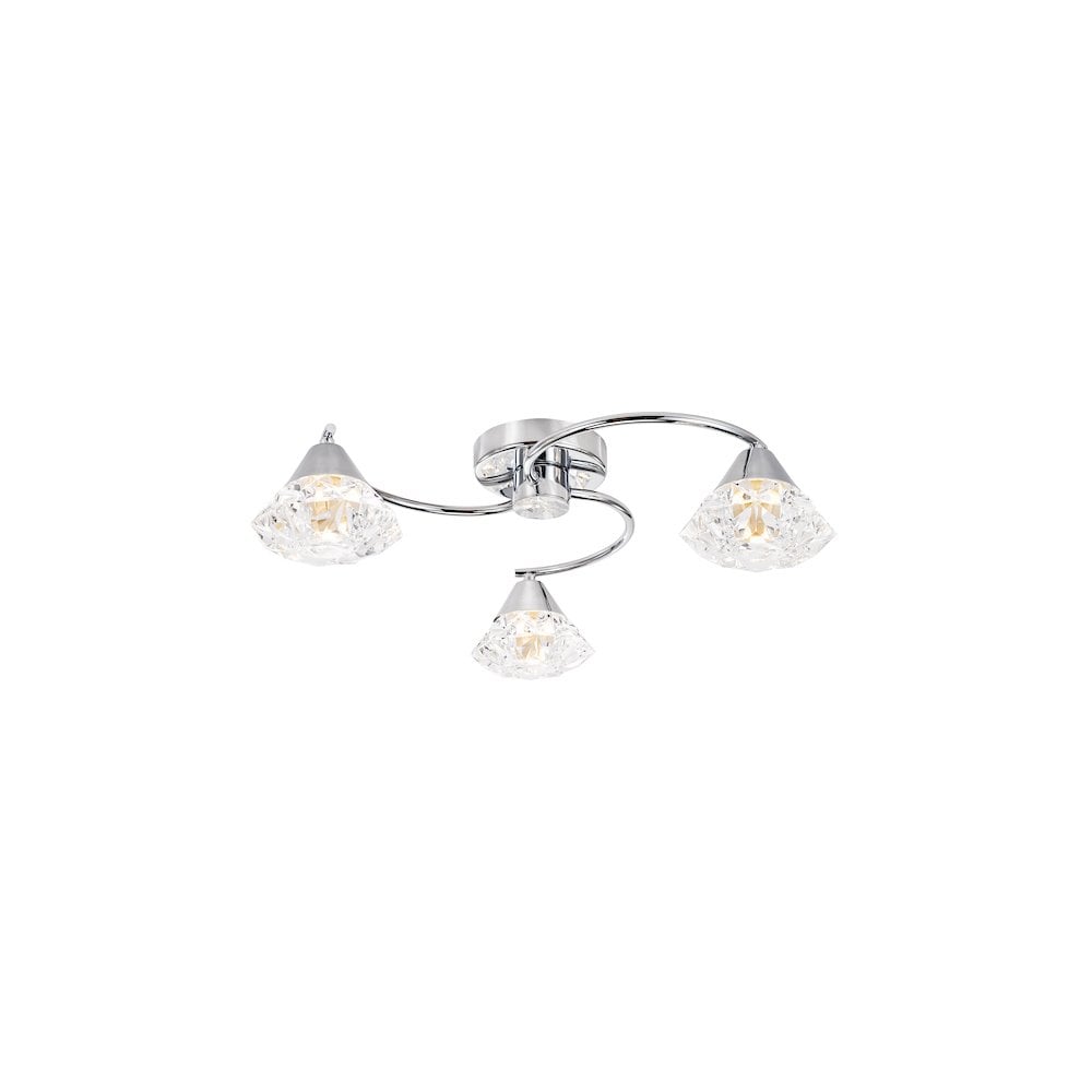 DIL5350 Dilys 3 Light Semi-Flush Polished Chrome