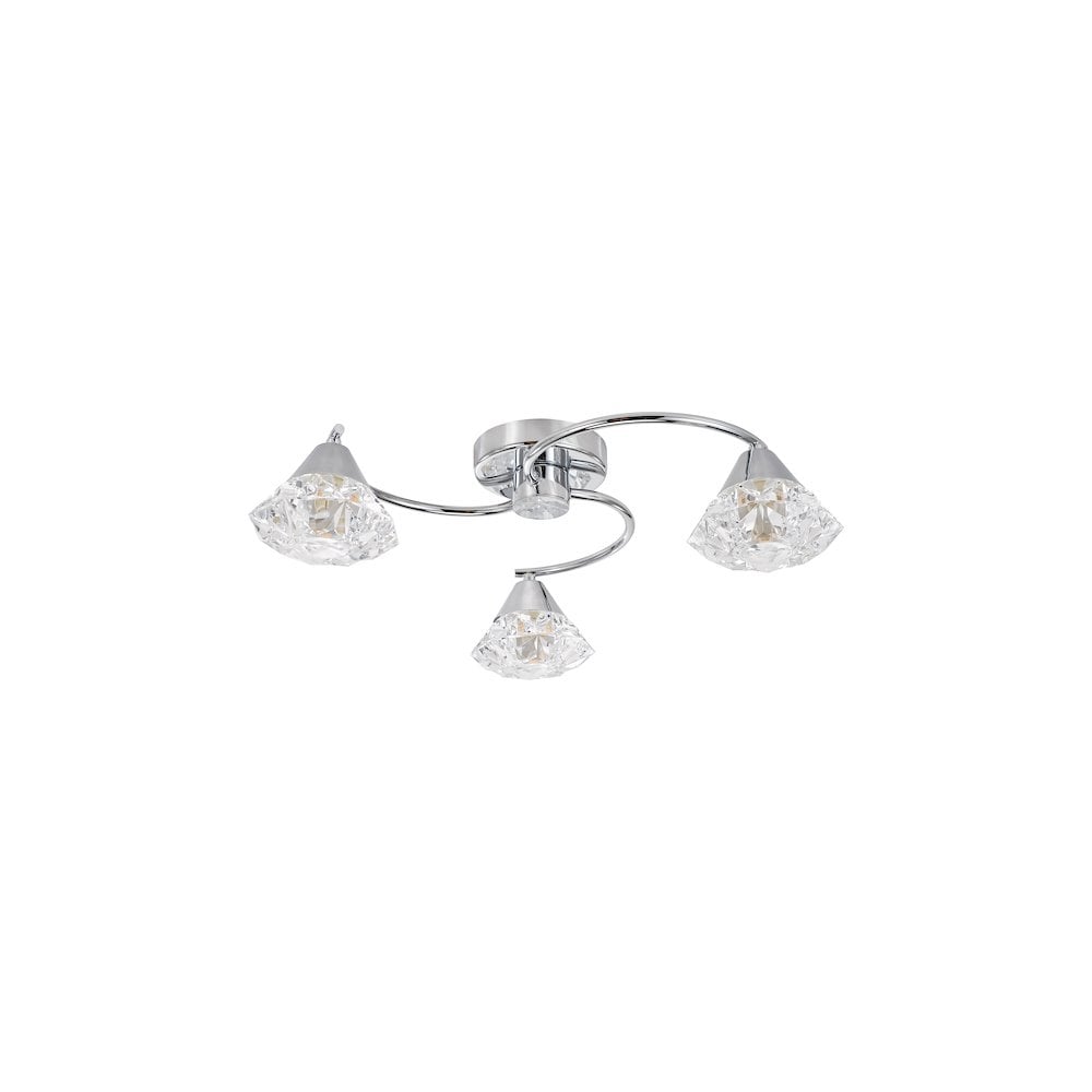 DIL5350 Dilys 3 Light Semi-Flush Polished Chrome
