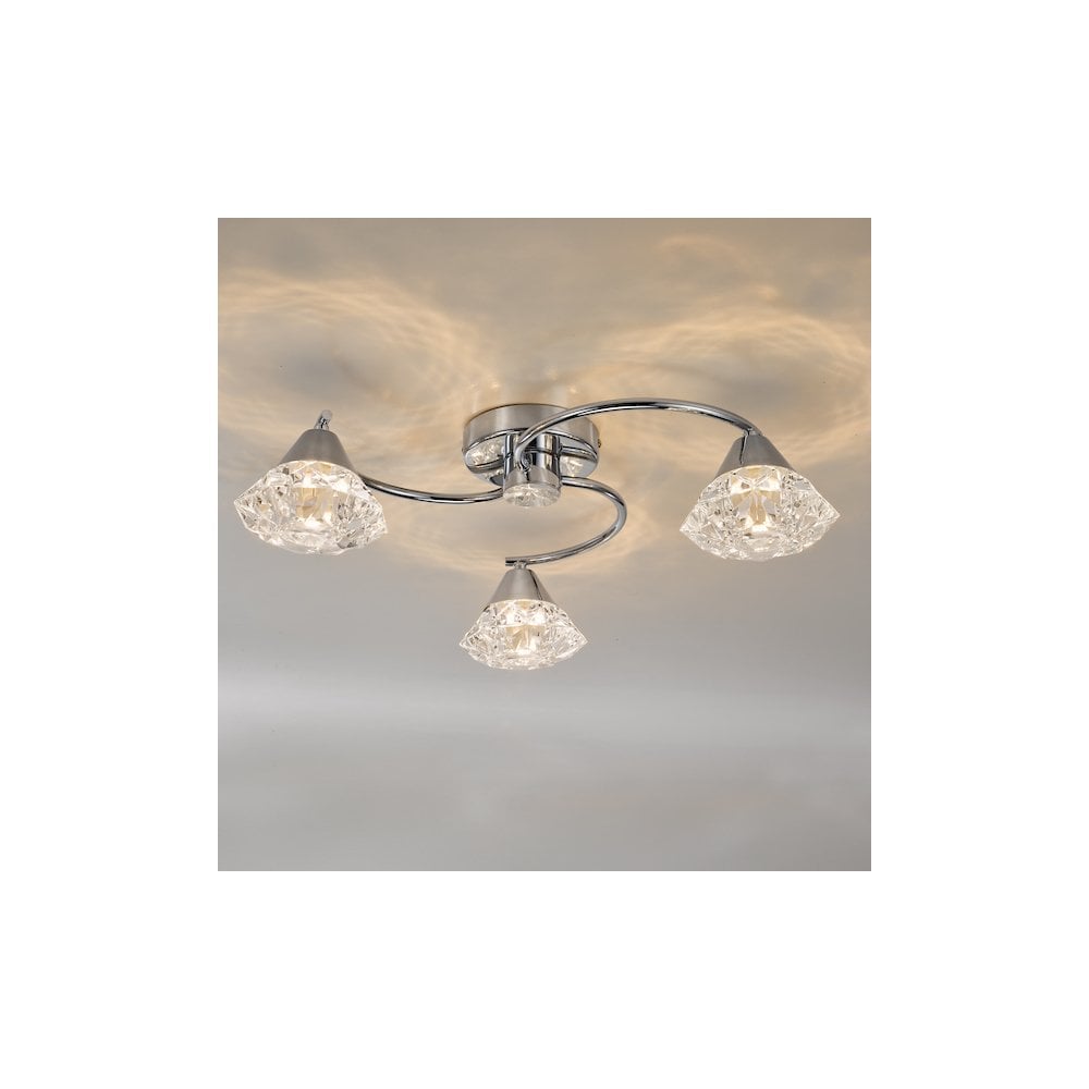 DIL5350 Dilys 3 Light Semi-Flush Polished Chrome
