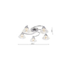 DIL5450 Dilys 5 Light Semi-Flush Polished Chrome