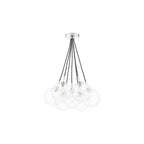 ELP342-22 Elpis 7 Light Cluster Pendant Polished Chrome and Twisted Glass