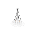ELP342-22 Elpis 7 Light Cluster Pendant Polished Chrome and Twisted Glass